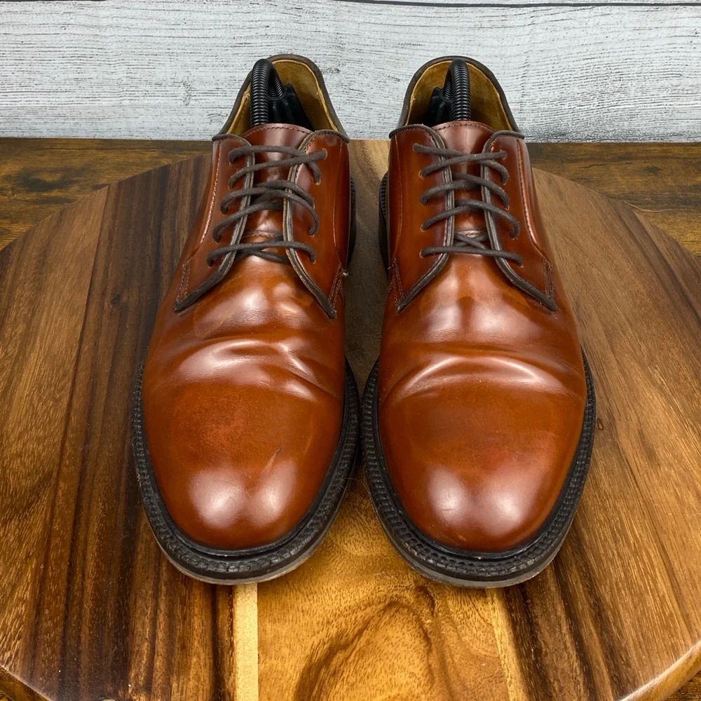 Shoepassion The Berlin Shoe Brand Brown Polished Leather Derby 5551 Men Size 10